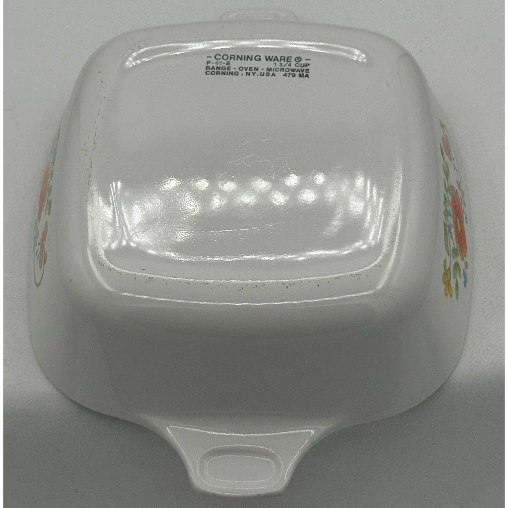 Corning Ware Wildflower Petite Casserole Dish P-43 Holds 1 3/4 Cups